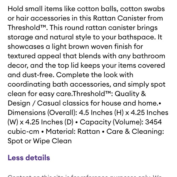 Rattan Canister Light Brown - Threshold™ - Picture 4 of 5